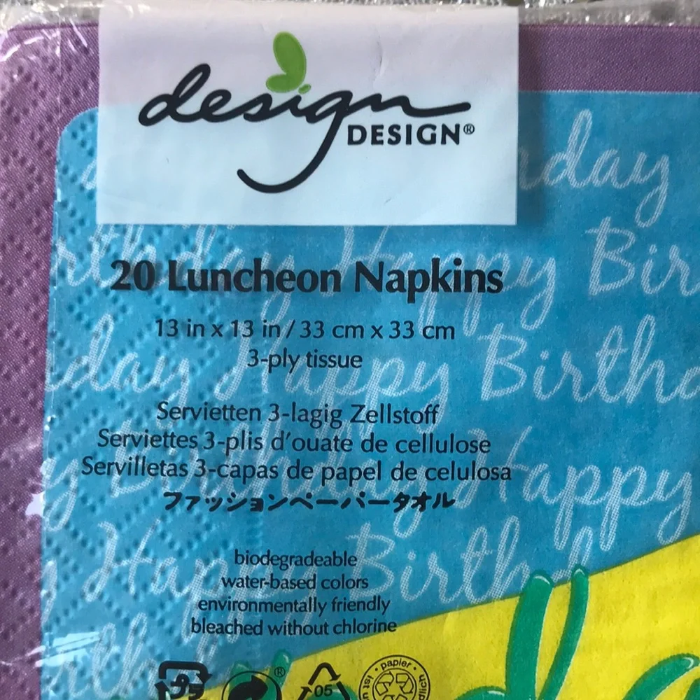 3 packs of Birthday Luncheon Napkins